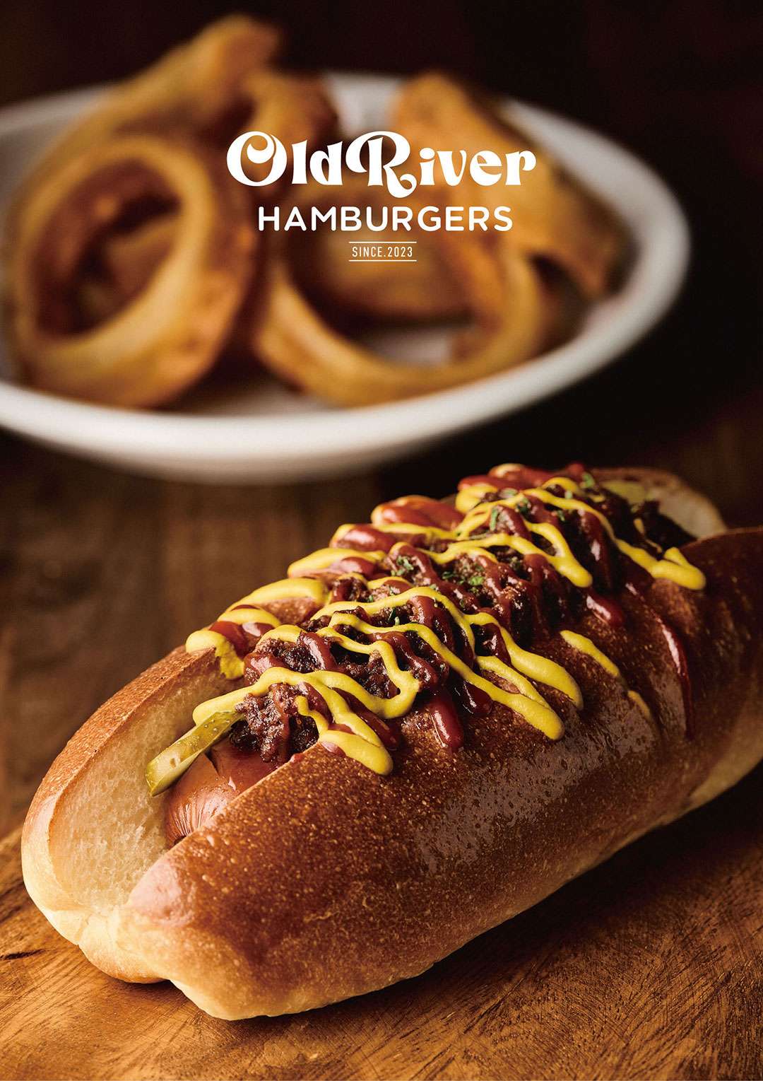 OLD RIVER HAMBURGERS（オールドリバーハンバーガー）様 ポスター